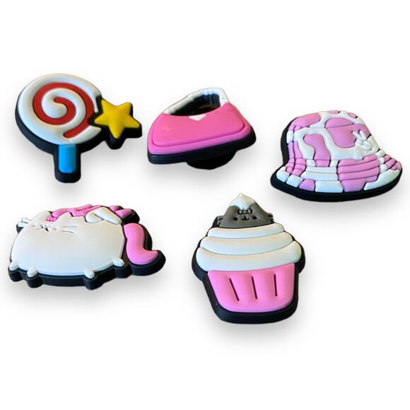 5 Shoe Clog Charms Decorations Cupcake Lollipop Purse - Picture 2 of 2